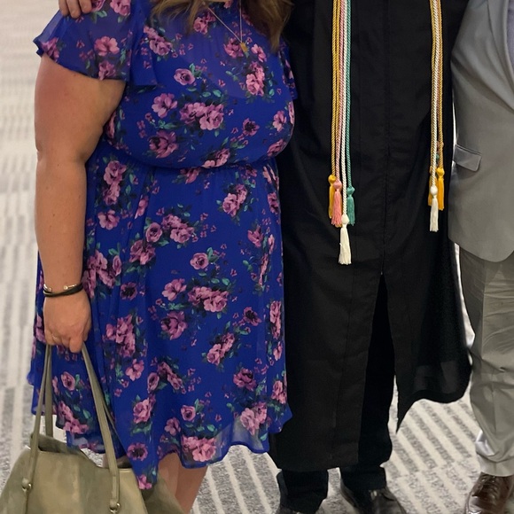 Torrid Blue Floral Dress — sz 2 (18/20) - Picture 6 of 6